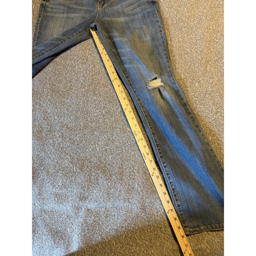 Seven7 Women's Size 10 Jeans Bootcut Stretch light Wash Mid rise Flap Pocket - Picture 7 of 10